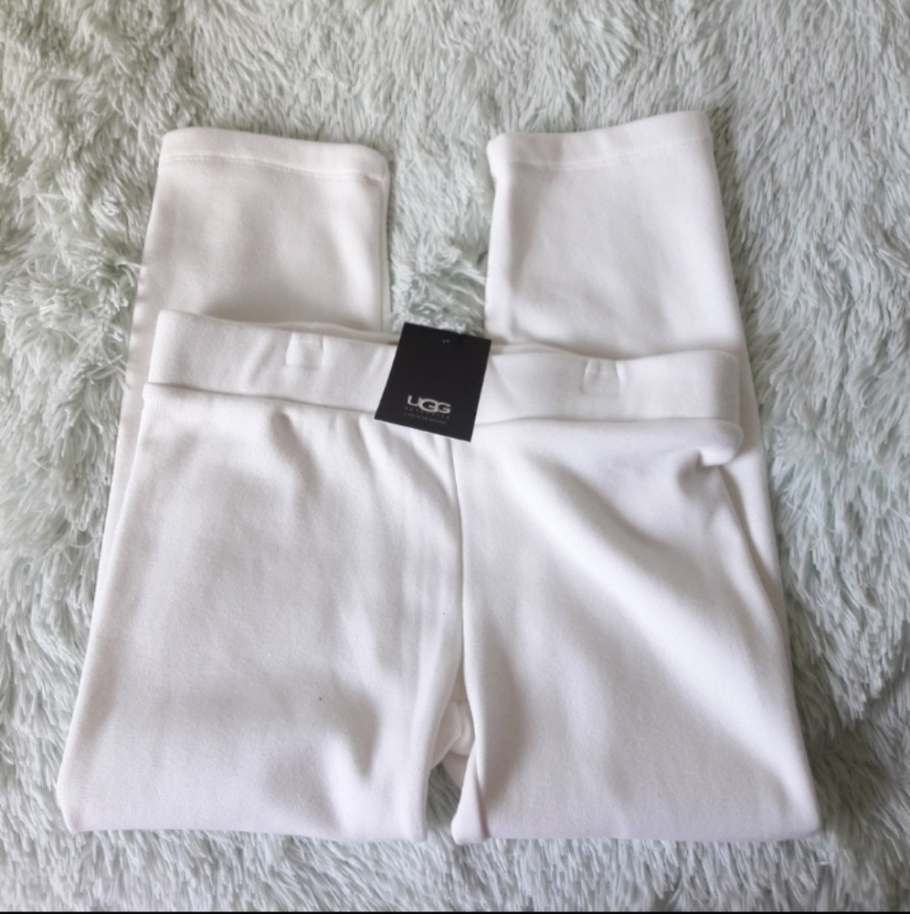 UGG White Cropped Ponte Knit Pants - Picture 4 of 6